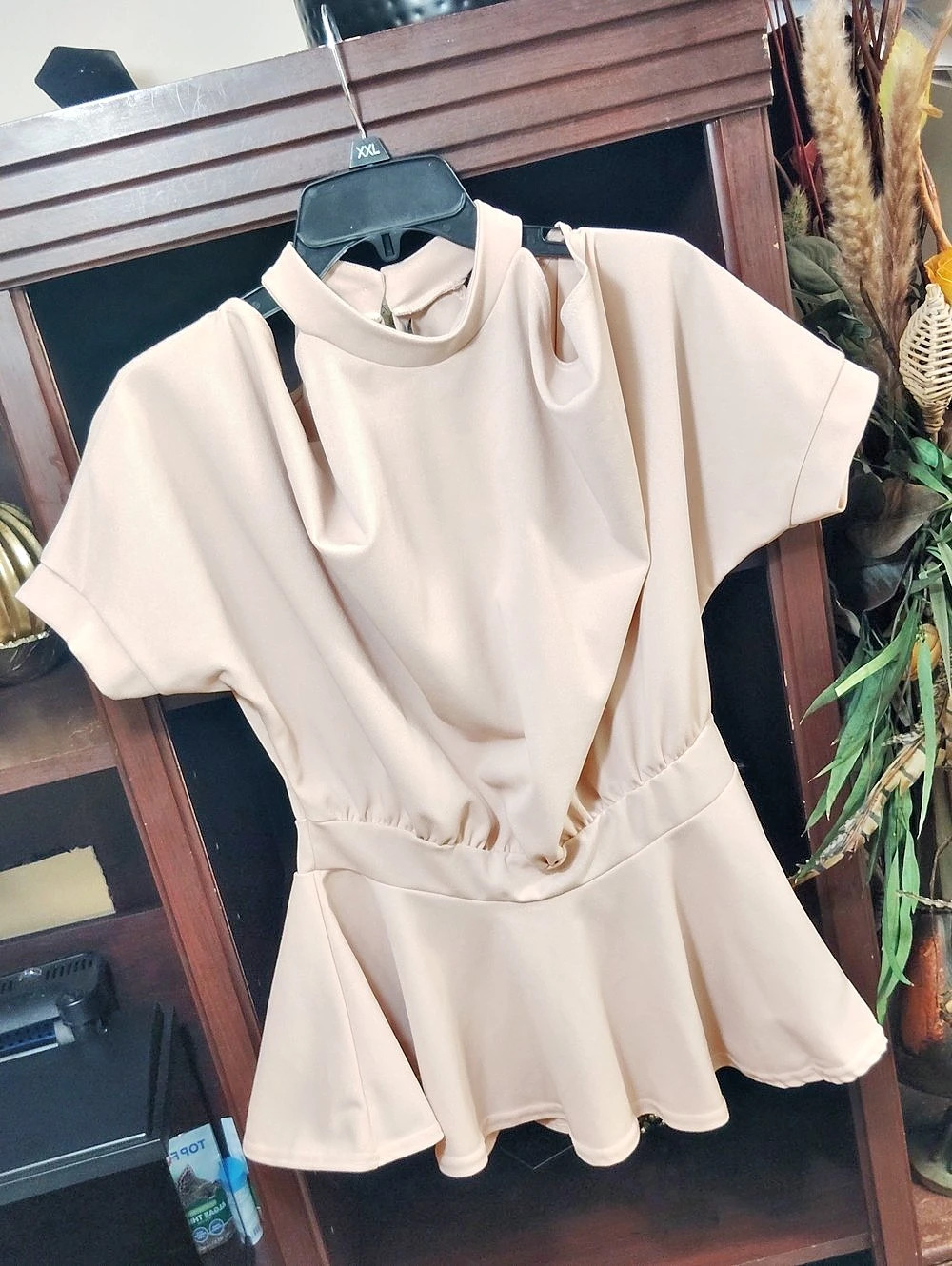 boohoo Pink Peplum Top Size 12 NWT